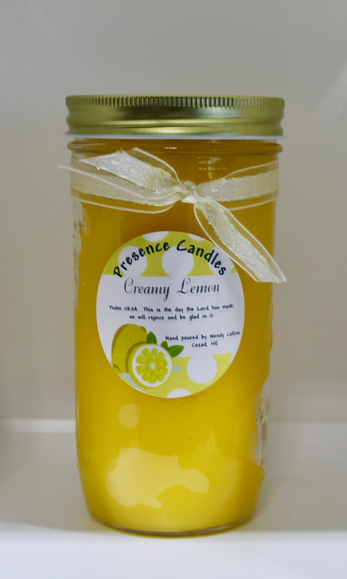 Creamy Lemon Scented Candle
