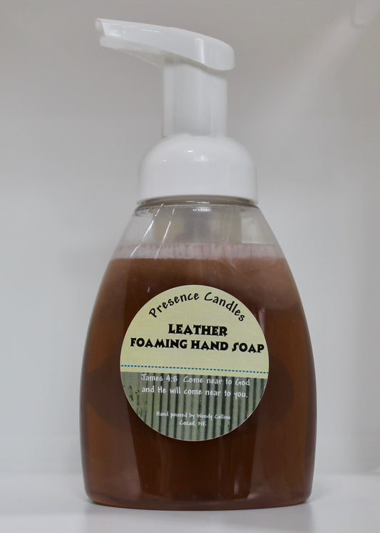 Leather Scented Foaming Hand Soap