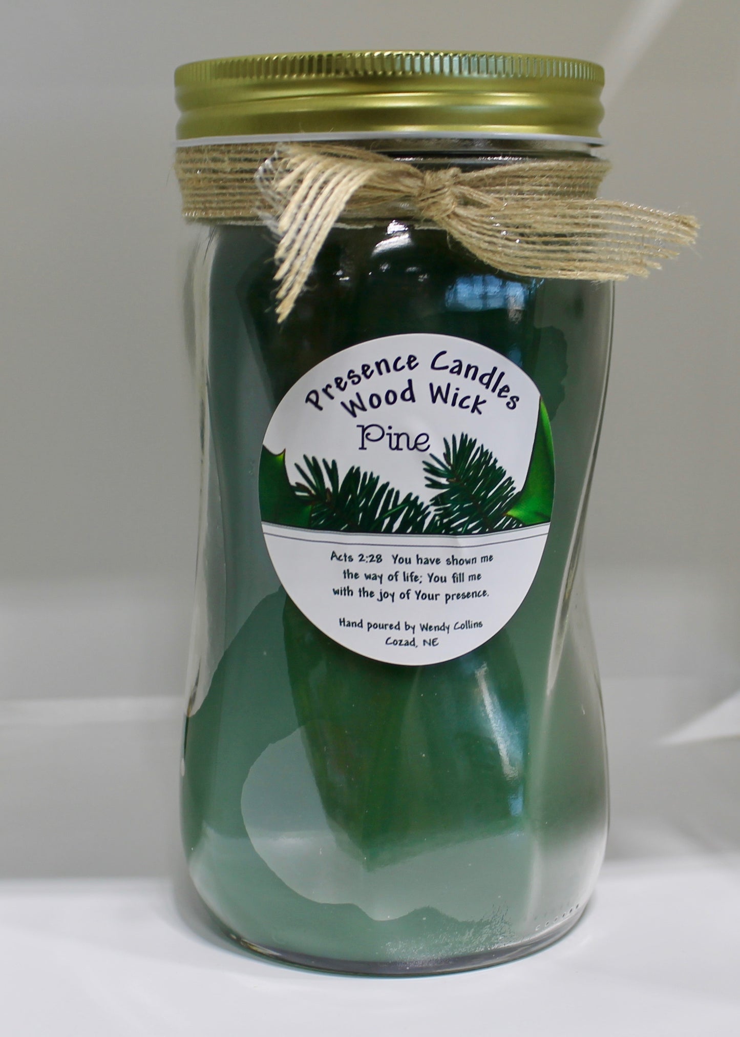 Pine Scented Wood Wick Candle